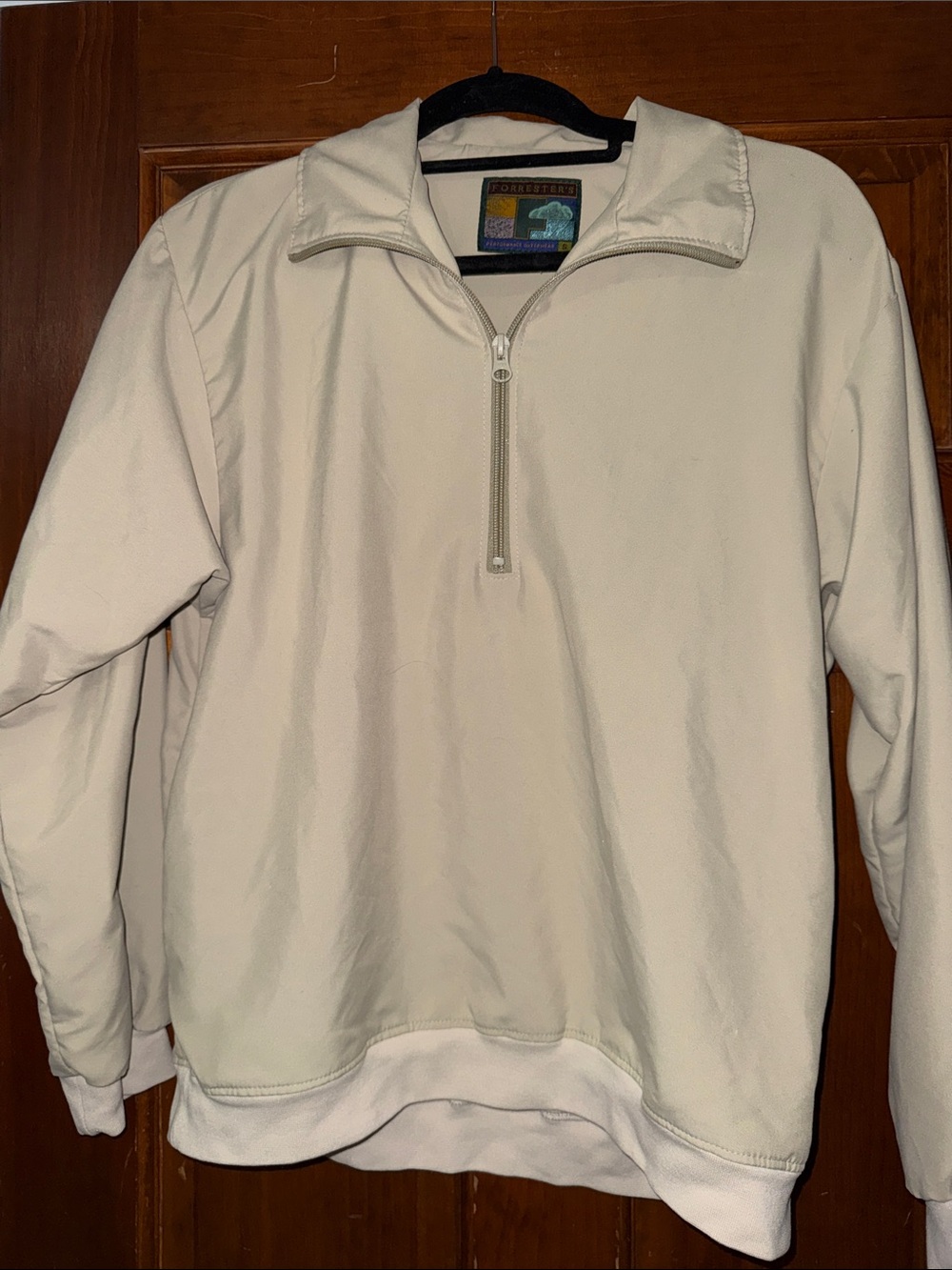 Forrester's women's Cream Quarter-Zip Pullover lightweight jacket